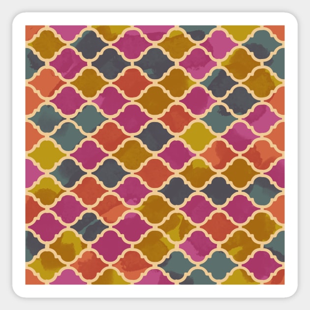 sophisticated Tile pattern Sticker by ArtInPi